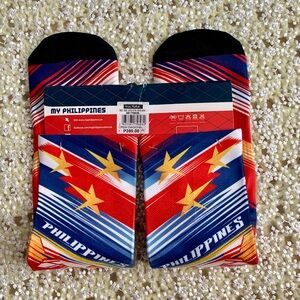 My Philippines NWT Star Pattern Crew Diagonal Design Men's Socks